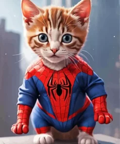 Spider Man Cat Diamond Painting