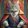 The Prince Cat Diamond Painting