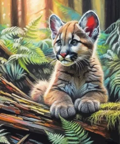 Wild Cougar Art Diamond Painting