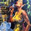 Abstract Woman Singing Diamond Painting
