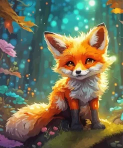 Aesthetic Baby Fox Diamond Painting