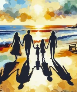 Aesthetic Family Silhouette Diamond Painting