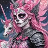 Aesthetic Girly Sugar Skull Art Diamond Painting