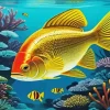 Aesthetic Golden Fish Art Diamond Painting
