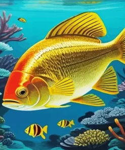 Aesthetic Golden Fish Art Diamond Painting