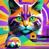 Aesthetic Pop Art Cat Diamond Painting