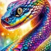 Aesthetic Rainbow Snake Diamond Painting