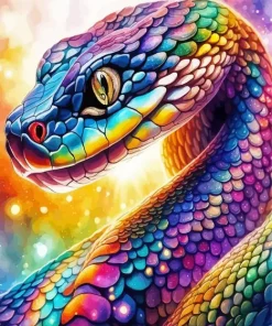 Aesthetic Rainbow Snake Diamond Painting