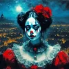 Aesthetic Sad Woman Clown Art Diamond Painting