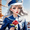 Aesthetic Sailor Girl Diamond Painting