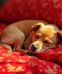 Aesthetic Sleepy Dog Art Diamond Painting