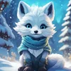 Aesthetic Snow Fox Baby Art Diamond Painting