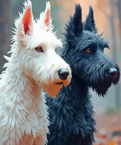 Aesthetic White Scottie Dog Art Diamond Painting