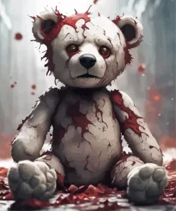 Aesthetic Scary Bear Teddy Diamond Painting