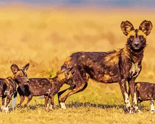 african wild dog Diamond Paintings African Wild Dog Diamond Painting