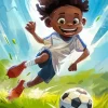 Cartoon Boy Playing Football Diamond Painting