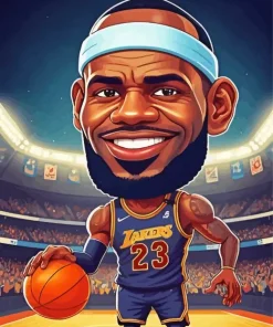 Cartoon Lebron James Diamond Painting