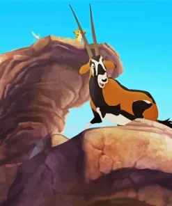 Cartoon Oryx Diamond Painting