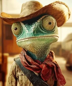 Chameleon Cowboy Diamond Painting