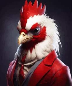 Chicken Wearing A Suit Diamond Painting