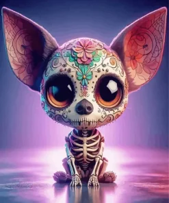 Chihuahua Skull Art Diamond Painting