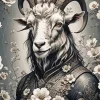 Cool Goat Art Diamond Painting