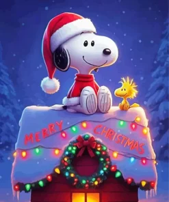 Cool Santa Snoopy Diamond Painting