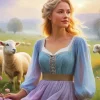 Cool Sheep And Shepherd Diamond Painting