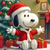 Cool Snoopy Christmas Art Diamond Painting