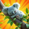 Cute Sleeping Koala Diamond Painting