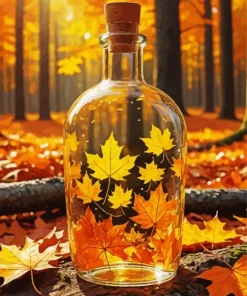 Fall Glass Bottle Diamond Painting