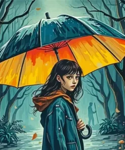 Girl With Umbrella Diamond Painting