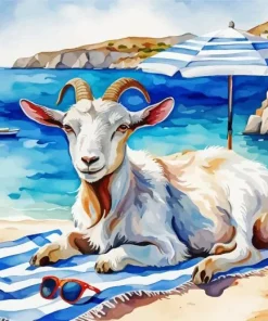 Goat And Sunglasses Diamond Painting