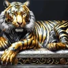 Gold Tiger Art Diamond Painting
