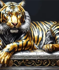 Gold Tiger Art Diamond Painting