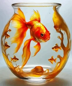 Goldfish In A Bowl Diamond Painting
