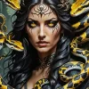 Goth Snake Woman Diamond Painting