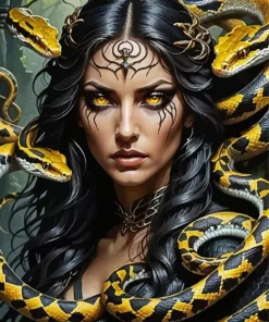 Goth Snake Woman Diamond Painting