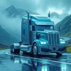 Grey Semi Truck Diamond Painting