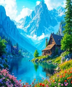 House Scenery Art Diamond Painting