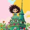 Little Girl On Tower Diamond Painting