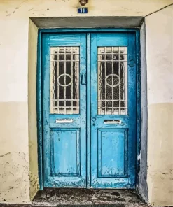 Old Blue Door Diamond Painting