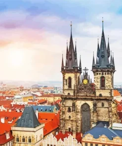 Old Town Square Diamond Painting