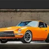 Orange Datsun Car Diamond Painting