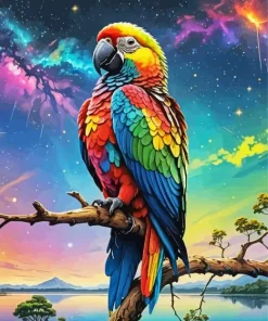 Rainbow Parrot Art Diamond Painting