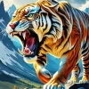 Saber Tooth Tiger Art Diamond Painting