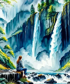 Sad Lonely Lady Diamond Painting