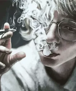 Sad With Cigarette Diamond Painting