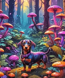 Sausage Dog Art Diamond Painting