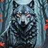 Scary Wolf Art Diamond Painting